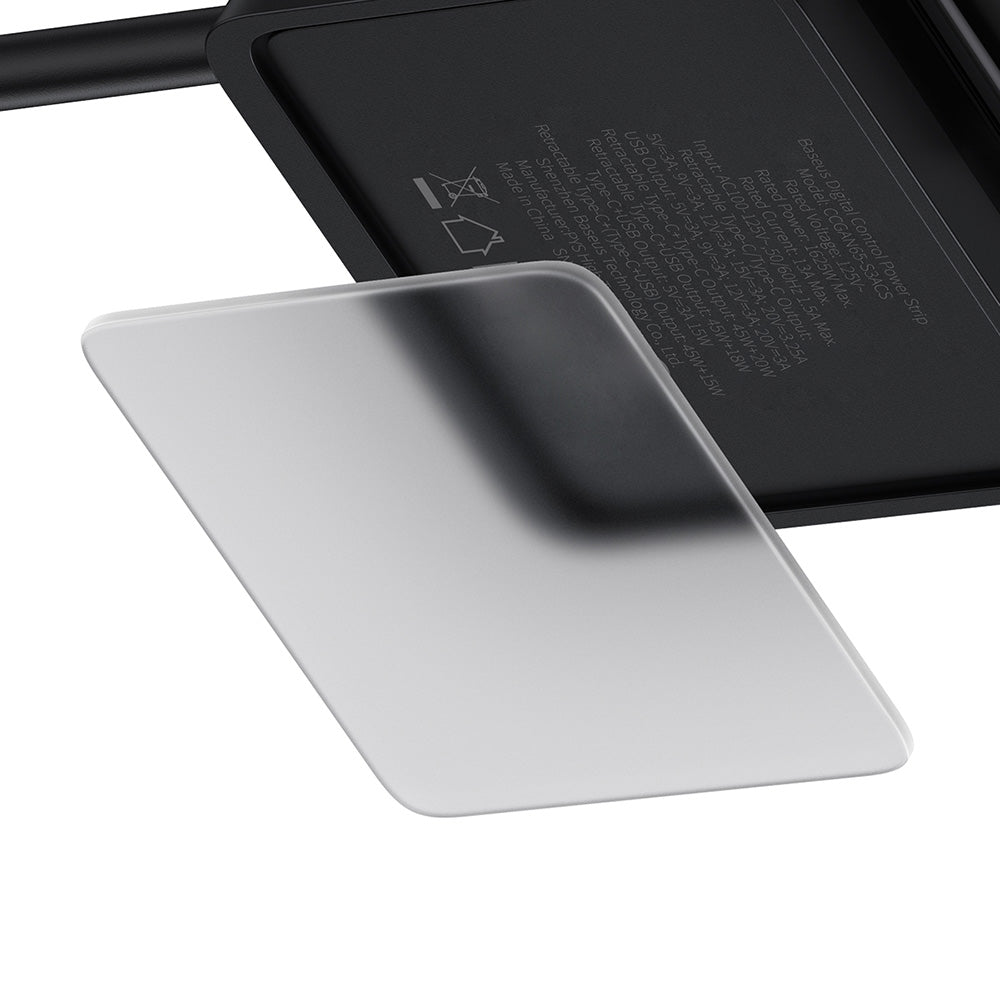 Baseus PowerCombo US Verlängerungskabel, 3 x Steckdosen, Schwarz PSLR000101