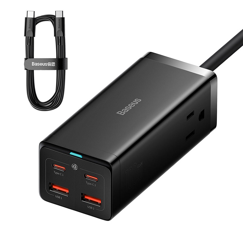 Baseus PowerCombo US Verlängerungskabel, 1 x Steckdose, Schwarz PSZM000201