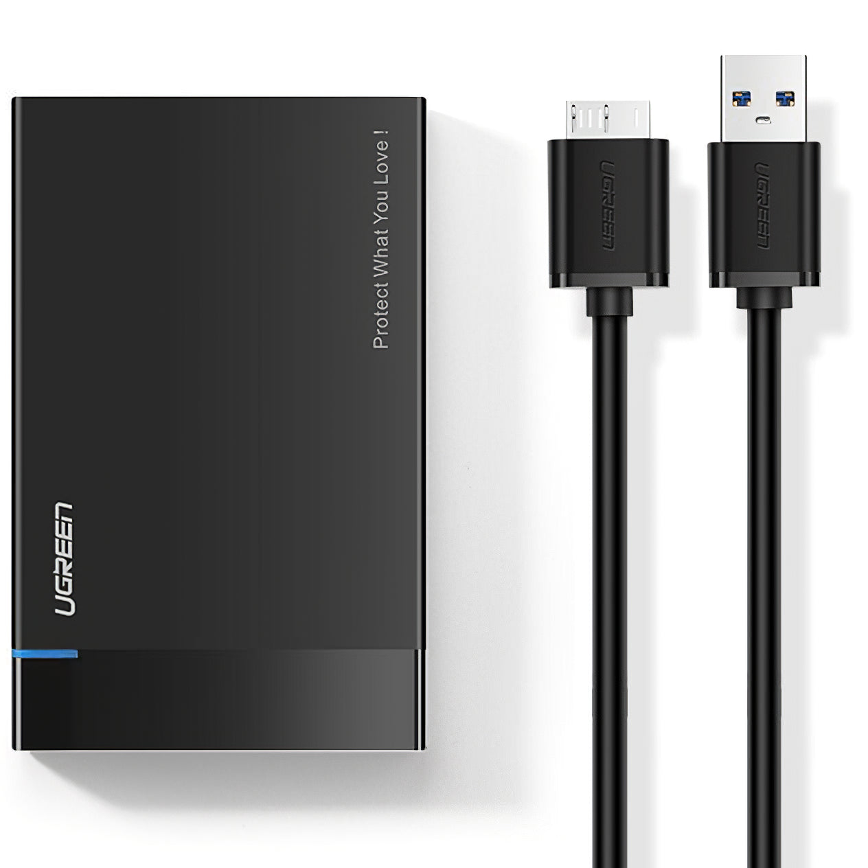 UGREEN US221 Rack für HDD / SSD SATA 2,5 Zoll, USB 3.2, Schwarz