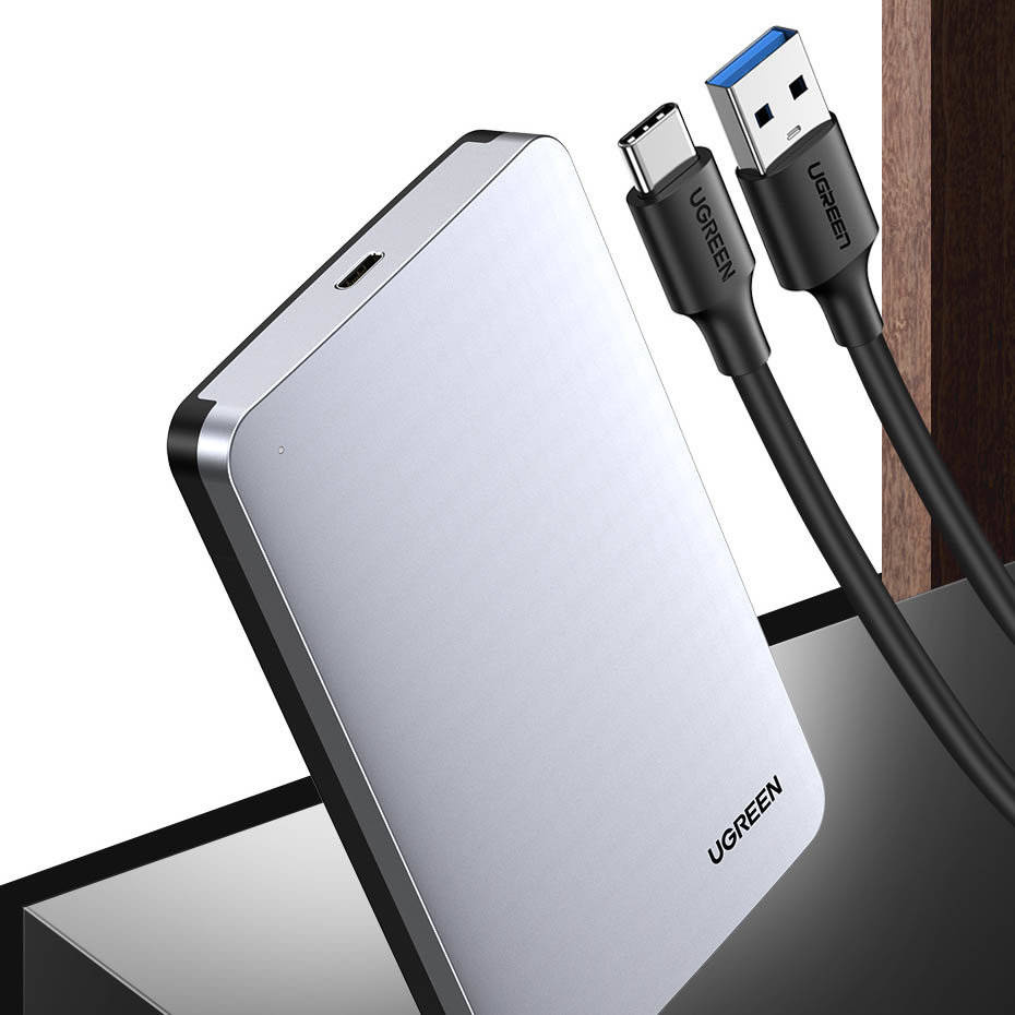 UGREEN CM300 Rack für HDD / SSD SATA 2.5 Zoll, USB 3.1, Grau