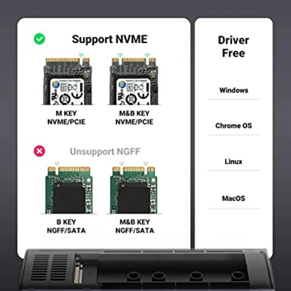 UGREEN CM400 (10902) Rack für M.2 NVMe SSD, Grau