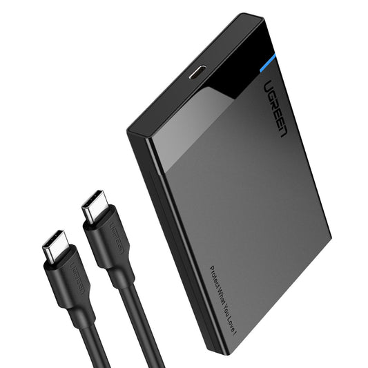 Rack UGREEN US221 for HDD / SSD SATA 2.5inch, USB 3.0 / USB-C 3.1, Black