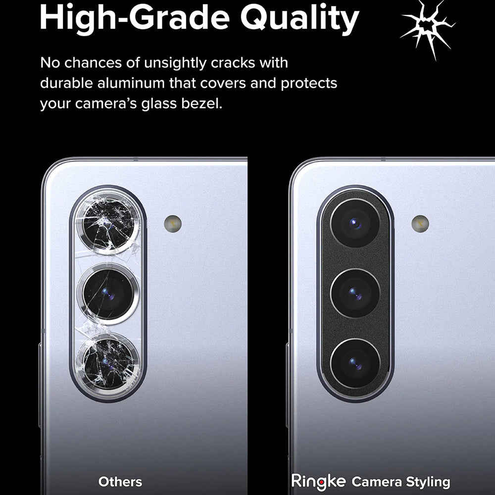 Ringke Styling Schutzrahmen für die Rückkamera für Samsung Galaxy Z Fold5 F946, Aluminium, Schwarz