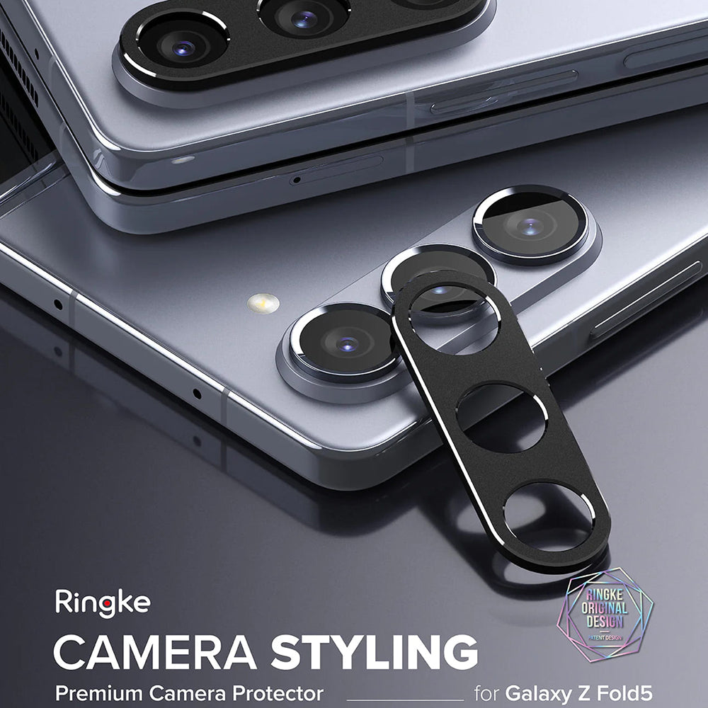 Ringke Styling Schutzrahmen für die Rückkamera für Samsung Galaxy Z Fold5 F946, Aluminium, Schwarz