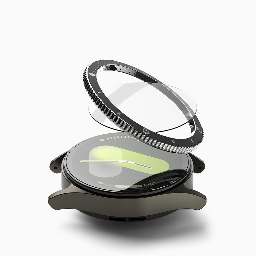 Ringke Premium Styling Schutzrahmen für Samsung Galaxy Watch7 40mm, Modell 2, Schwarz