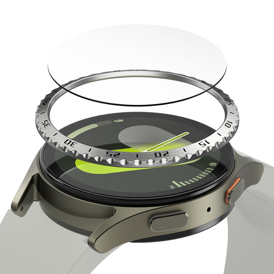 Ringke Styling Schutzrahmen für Samsung Galaxy Watch7 44mm, Modell 5, Silberfarben