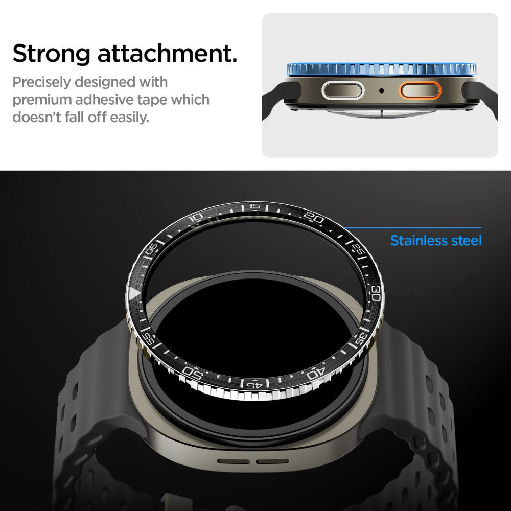 Spigen Tune Diver Schutzrahmen für Samsung Galaxy Watch8 44mm, Schwarz ACS10008