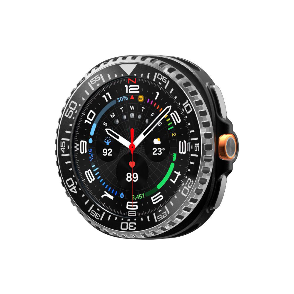Spigen Tune Pro Diver Schutzrahmen für Samsung Galaxy Watch8 Classic, Schwarz