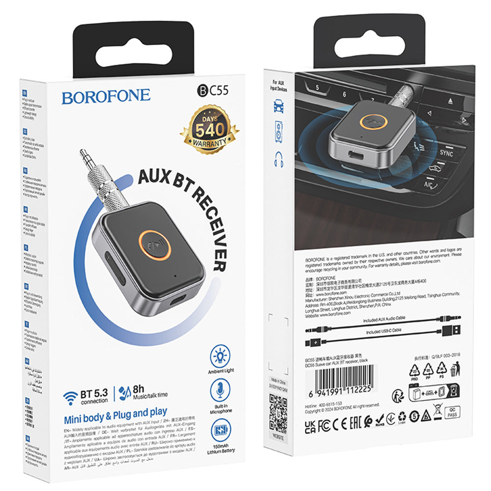 Bluetooth-Empfänger Borofone BC55 Suave, Schwarz