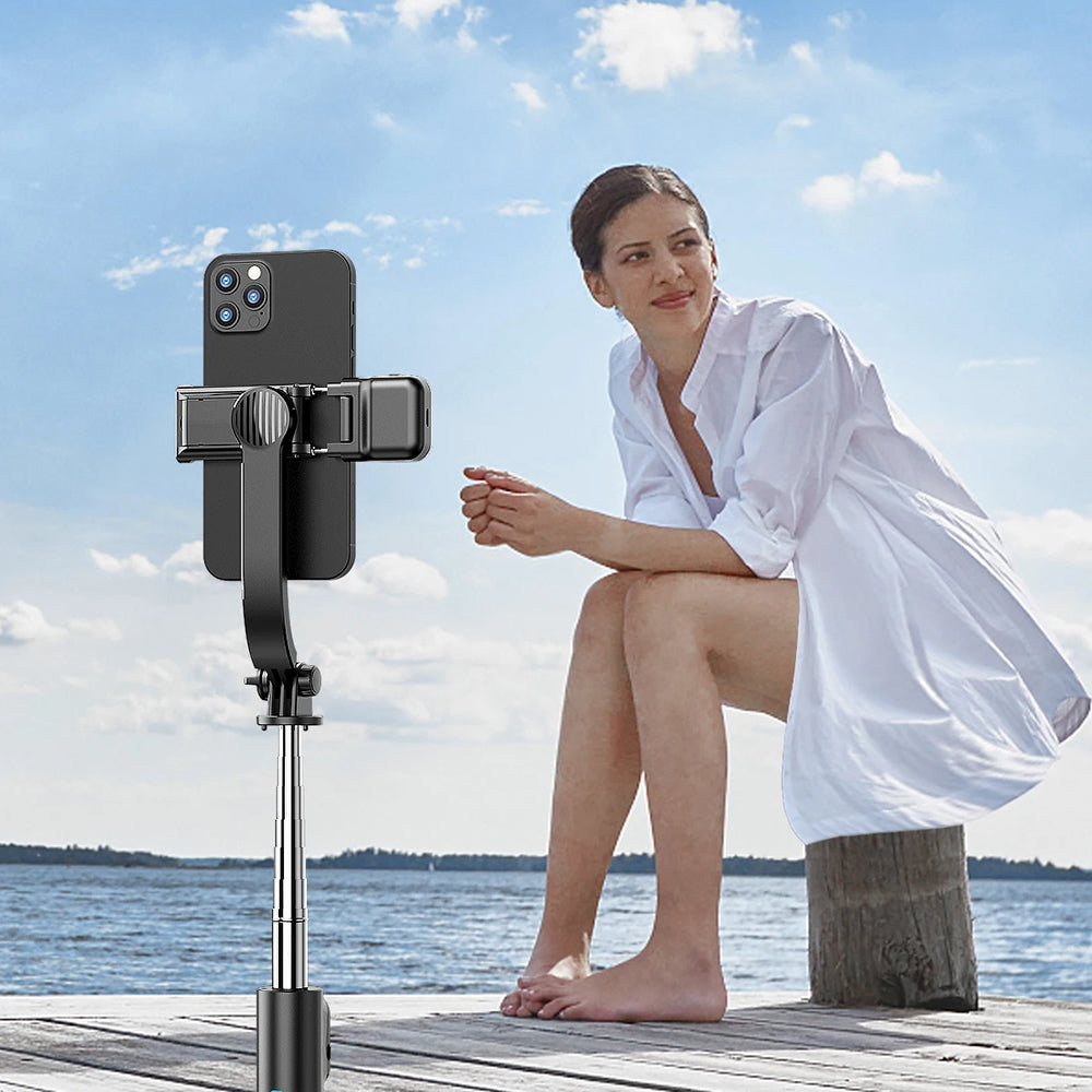 Selfie Stick Bluetooth Techsuit C01s, Universal, Schwarz