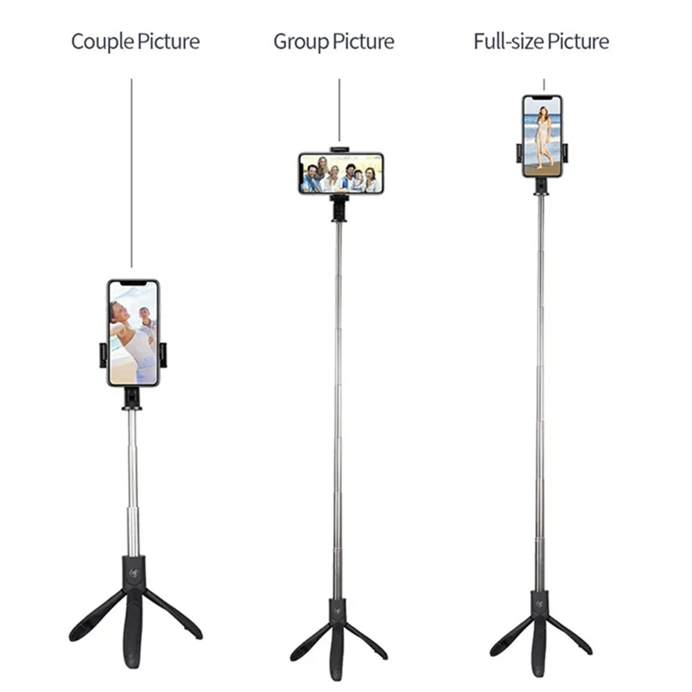 Selfie Stick Bluetooth Techsuit K06, Universal, Schwarz