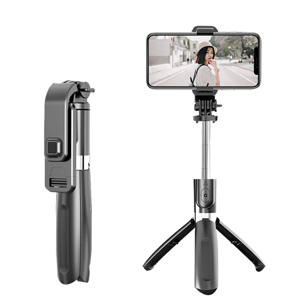 Selfie Stick Bluetooth Techsuit L02, Universal, Schwarz