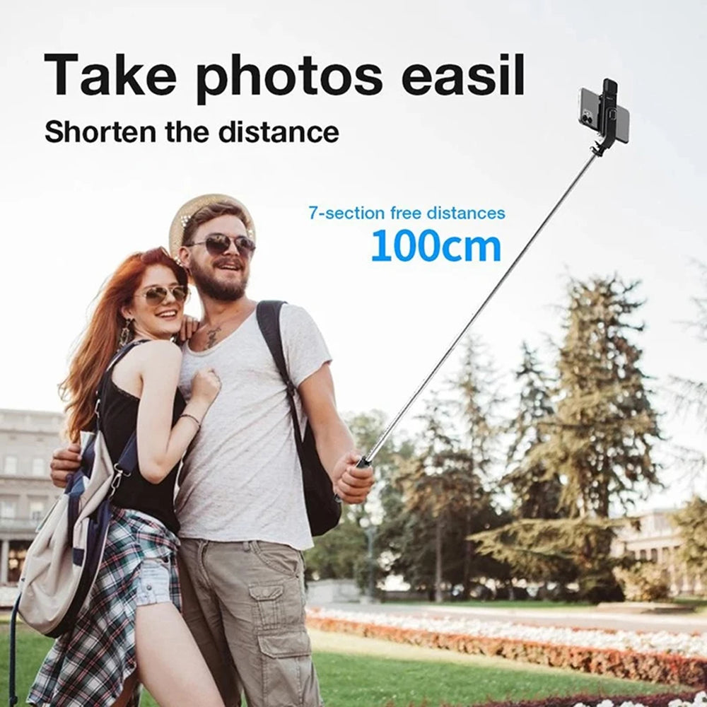 Selfie Stick Bluetooth Techsuit L02s, Universal, Schwarz
