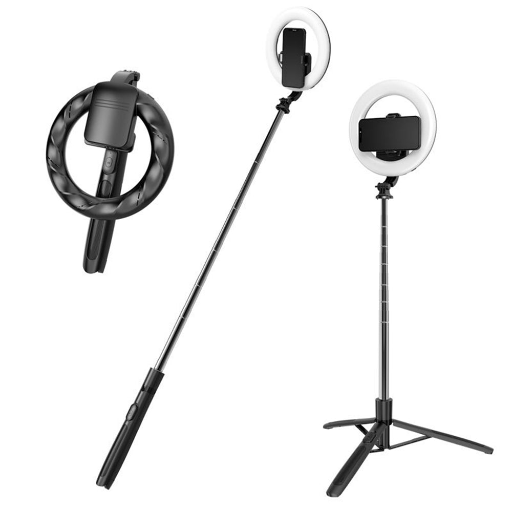 Selfie Stick Bluetooth Techsuit Q05s, Universal, Schwarz