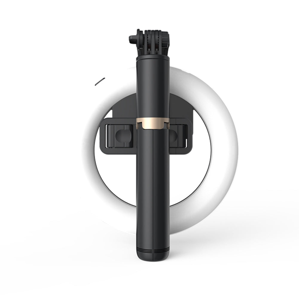 Selfie Stick Bluetooth Techsuit Q07 Ring Light, Universal, Schwarz