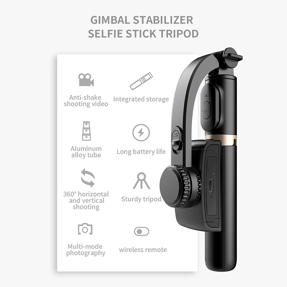 Selfie Stick Bluetooth Techsuit Q08, Universal, Schwarz