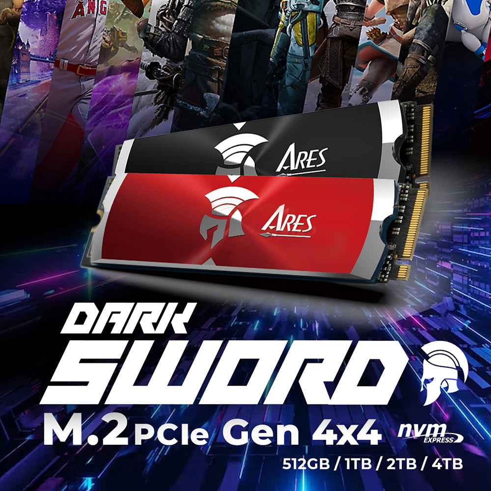 Solid State Drive (SSD) Dato Ares Dark Sword, 2TB, NVMe 1.4, PCIE Gen4x4, Rot ARSDSR-2TB