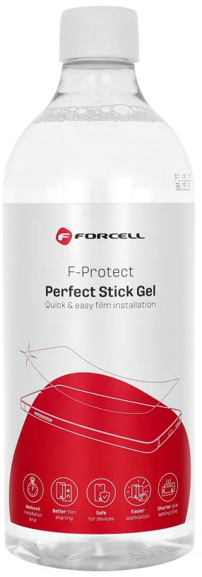 Forcell Perfect Stick Gel-Lösung für die Anwendung von Schutzfolien aus Kunststoff / Silikon, 1l