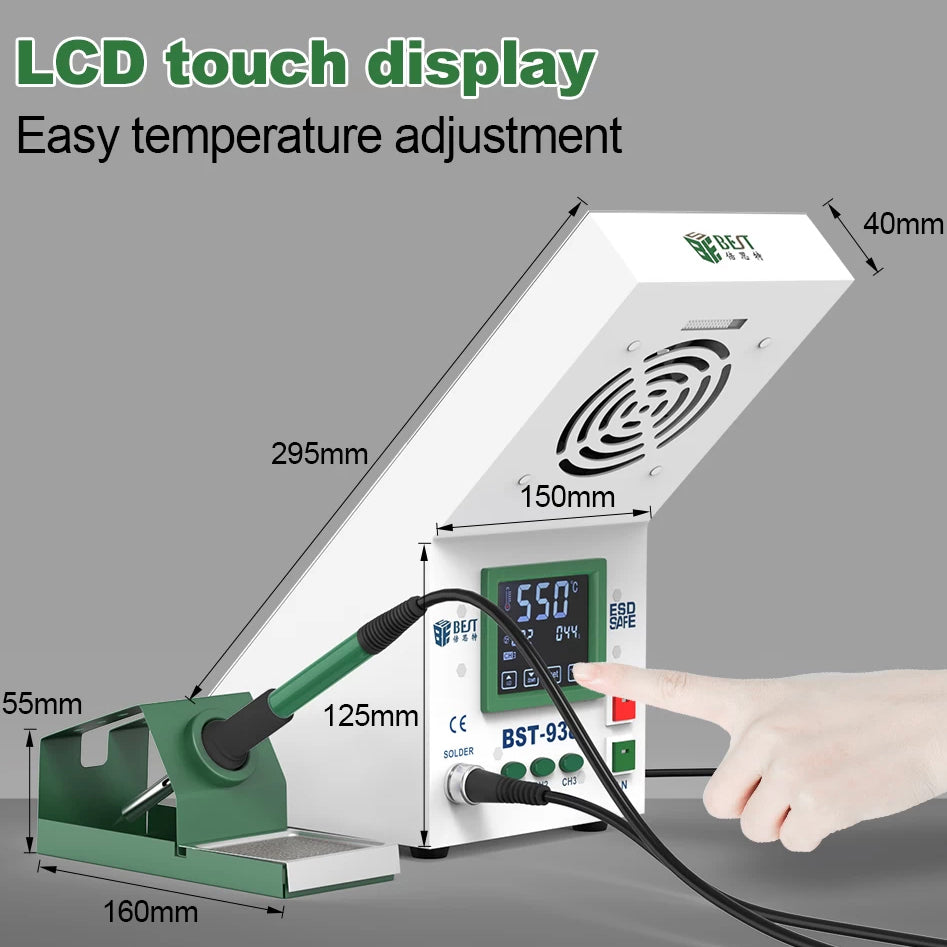 Best BST-938 Lötstation mit Absaugung | 90W | Digital | Reparatur-Werkzeug