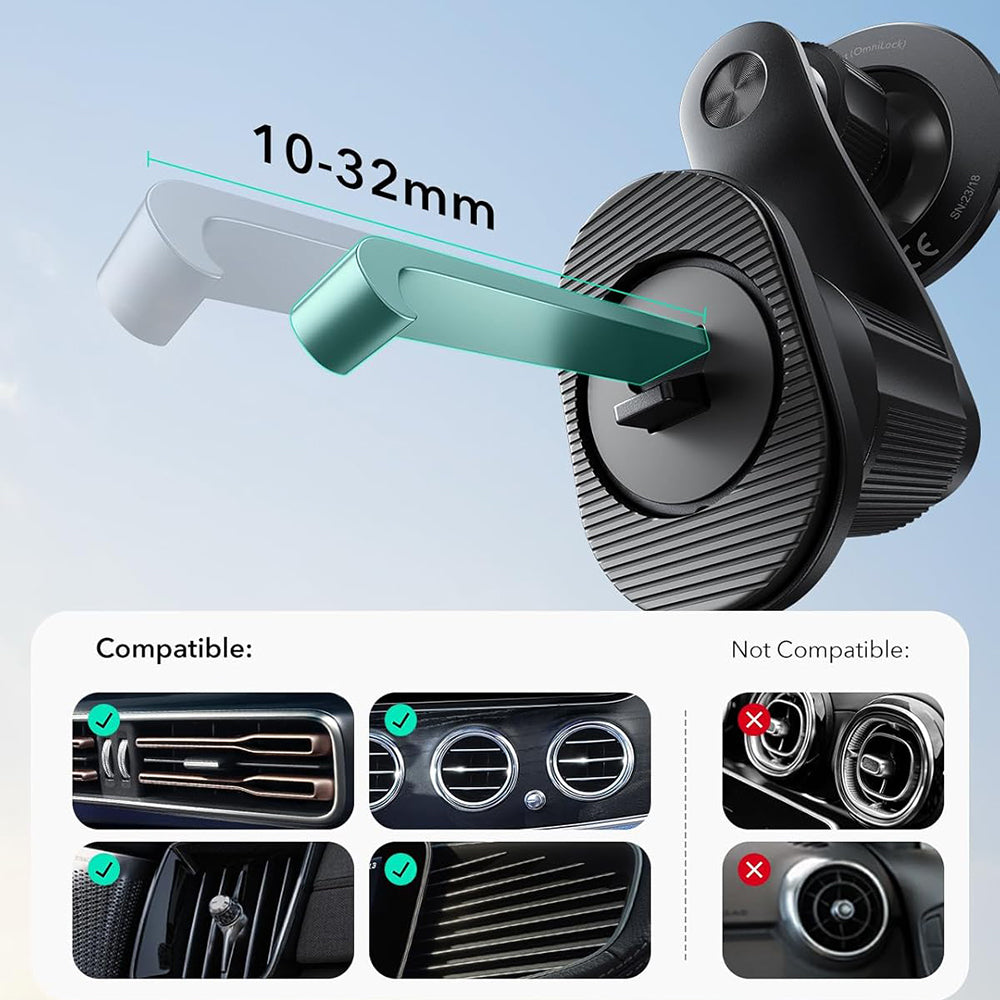 Magnetische Autohalterung ESR OmniLock Vent, Universal, Schwarz