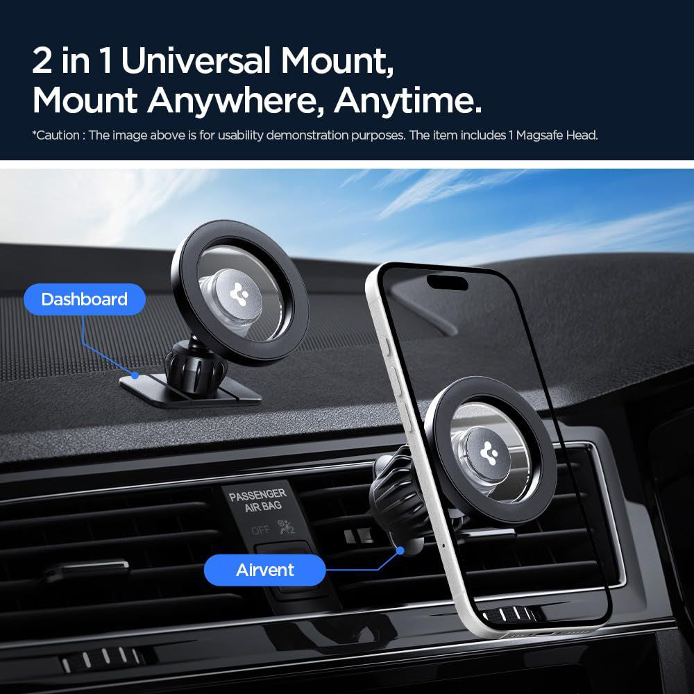 Magnetische Autohalterung Spigen MFT13, Universal, Silber ACP08314