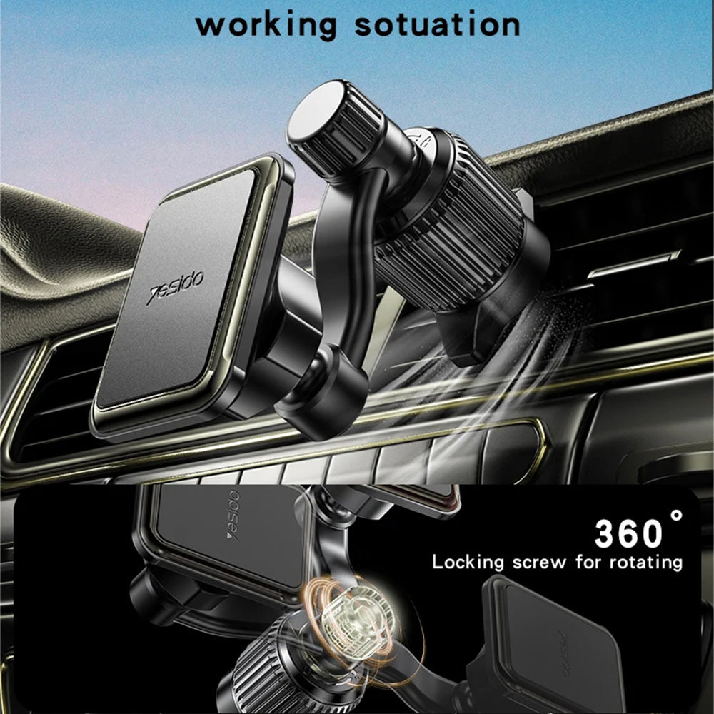 Magnetische Autohalterung Yesido C244, Universal, Schwarz