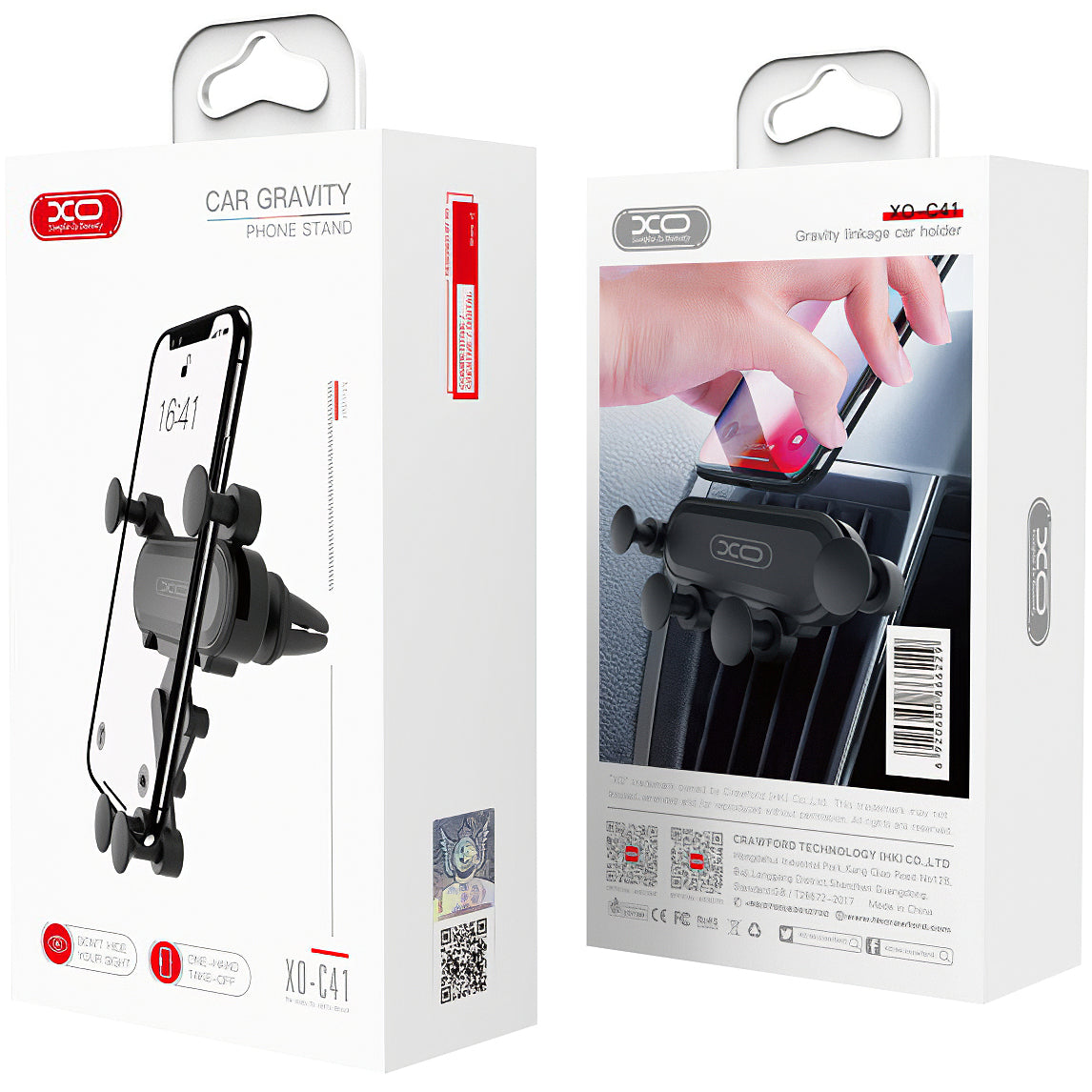Autohalterung XO Design C41 Gravity, 4 Zoll - 6 Zoll, Schwarz