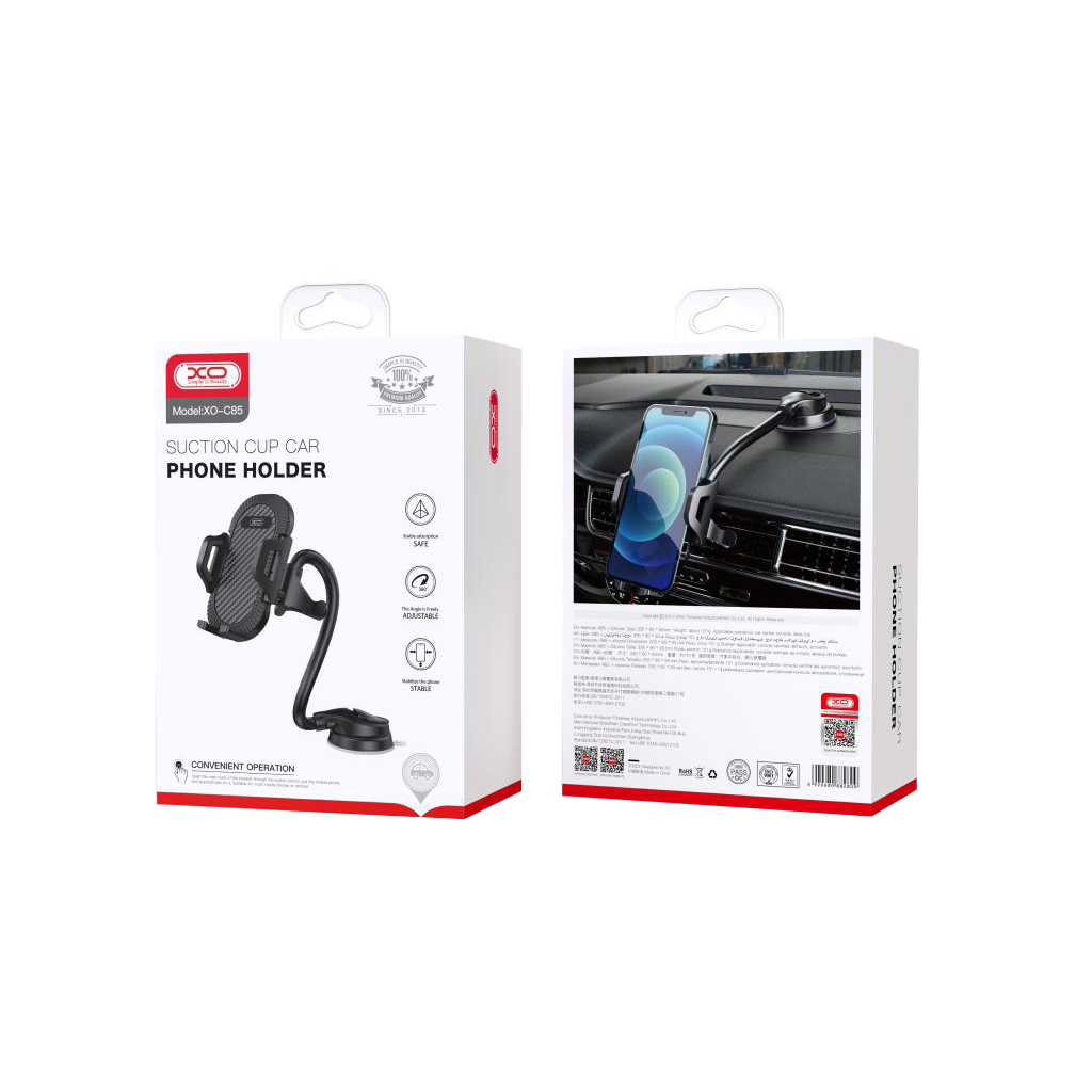 Autohalterung XO Design C85, 4,7 Zoll - 7,2 Zoll, Schwarz