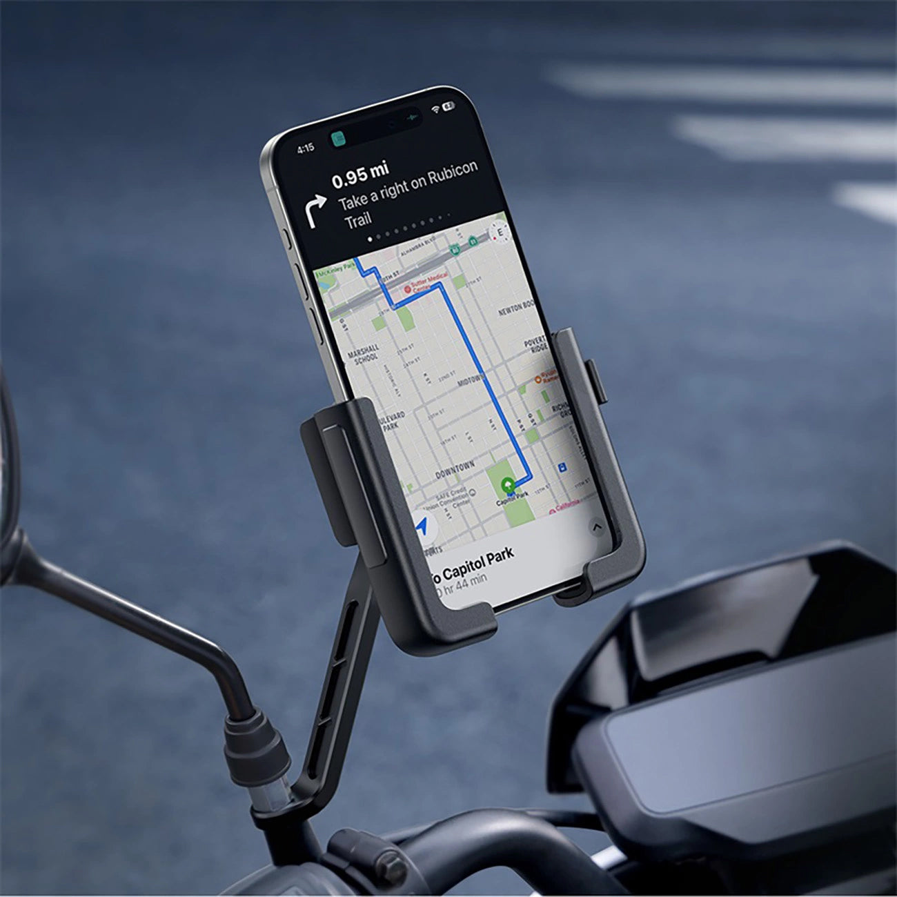 Baseus GoTrip Motorcycle Bicycle Holder, 5.7inch - 7.2inch, Black C40572301111-01