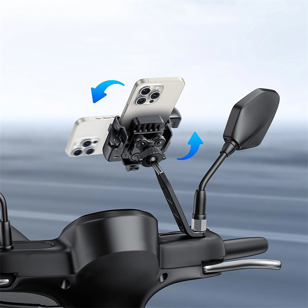 Baseus GoTrip Motorcycle Bicycle Holder, 5.7inch - 7.2inch, Black C40572301111-01