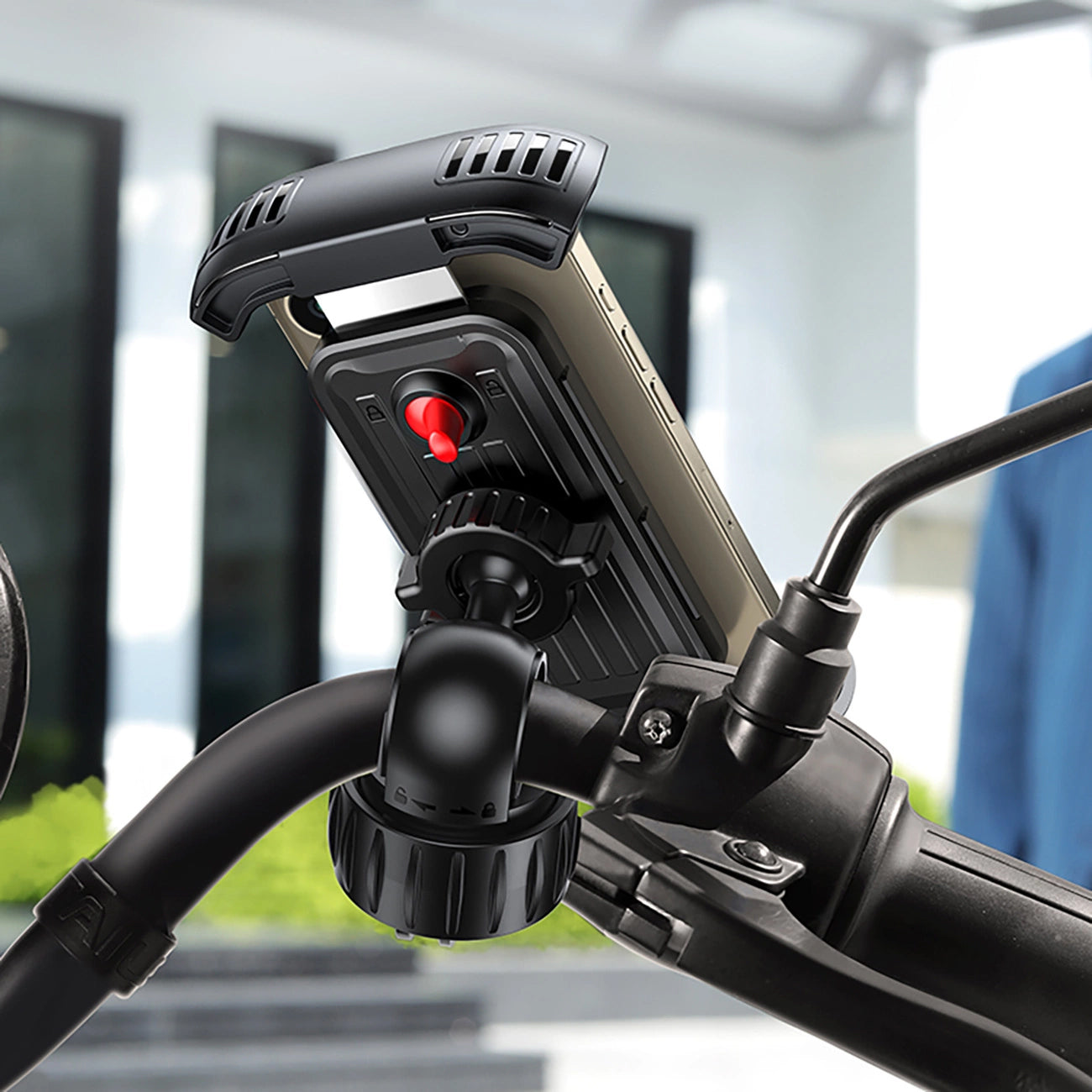 Fahrrad- und Motorradhalterung UGREEN LP494, 4,7 Zoll - 6,8 Zoll, Schwarz
