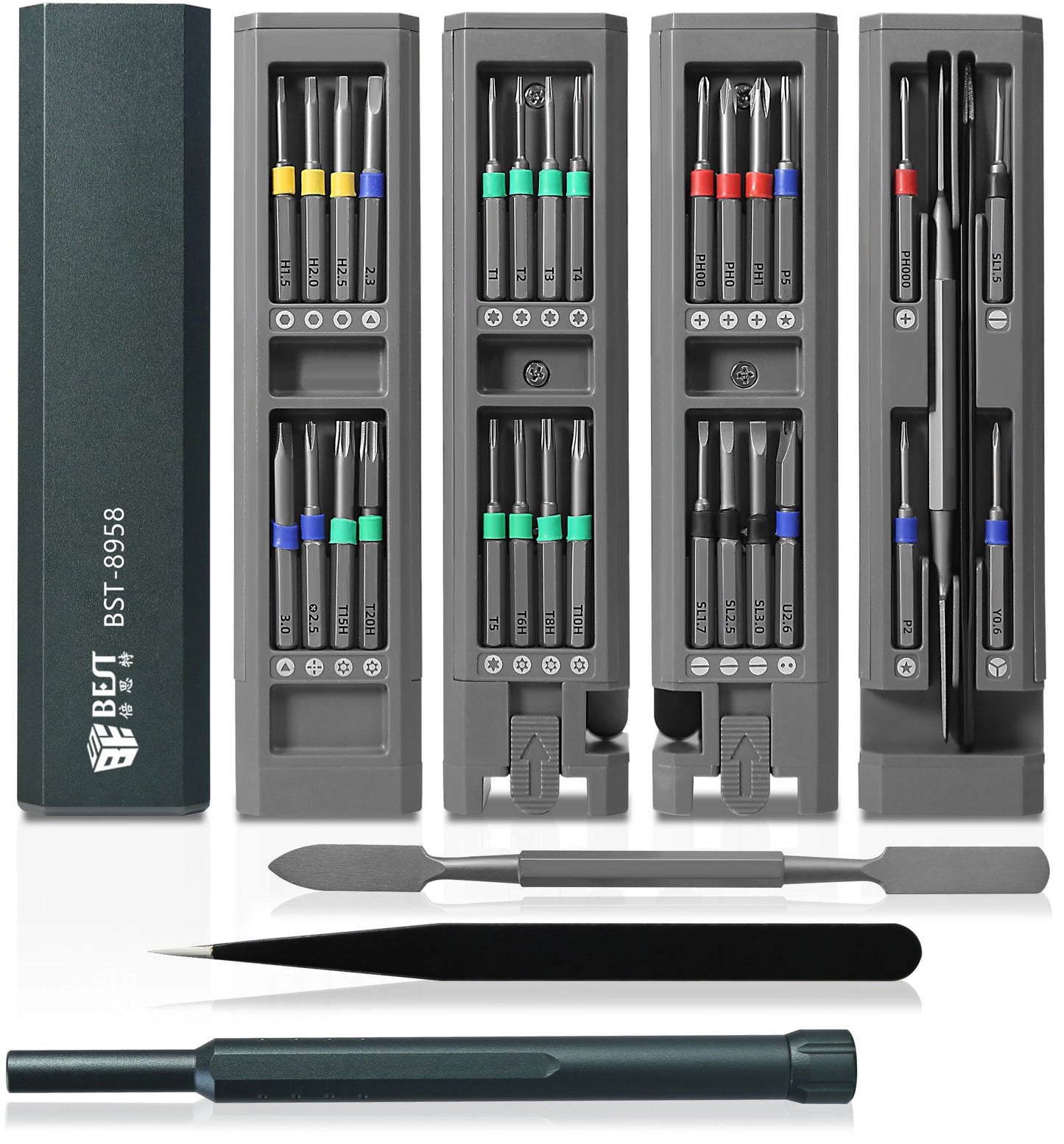 Best BST-8958 Präzisions-Schraubendreher Set 30-in-1 | S2-Stahl