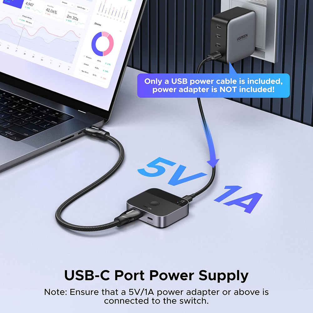 Switch Video HDMI / USB-C UGREEN AW503 (55452), Grau