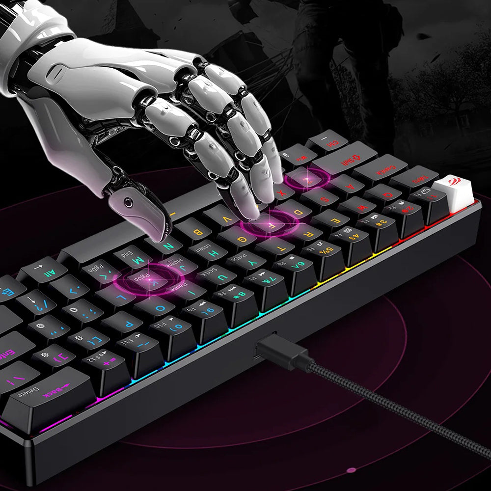Wired USB Gaming Keyboard HAVIT KB903L, RGB, 1.8m, White