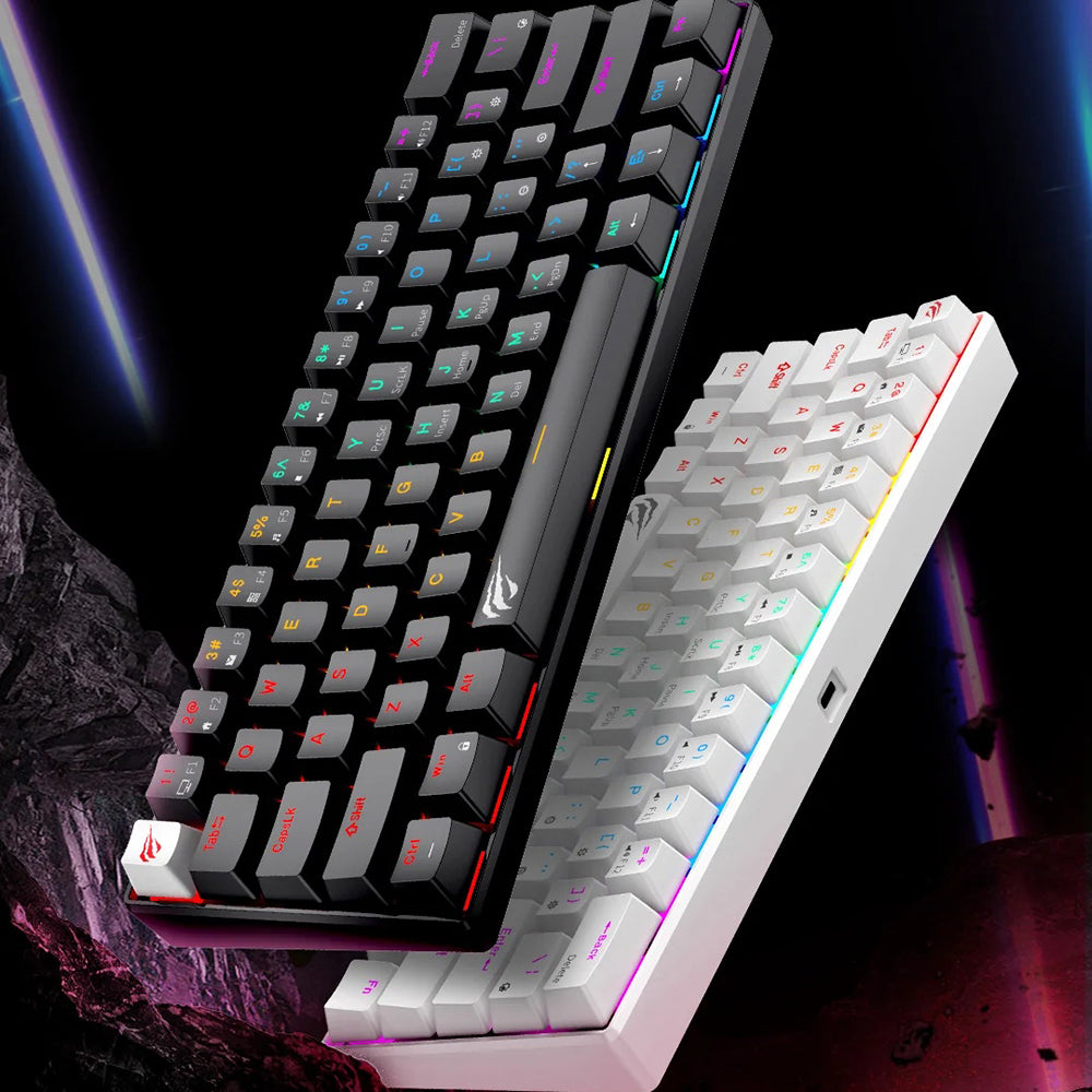 Gaming-Tastatur Wired USB HAVIT KB903L, RGB, 1,8 m, Transparent Weiß