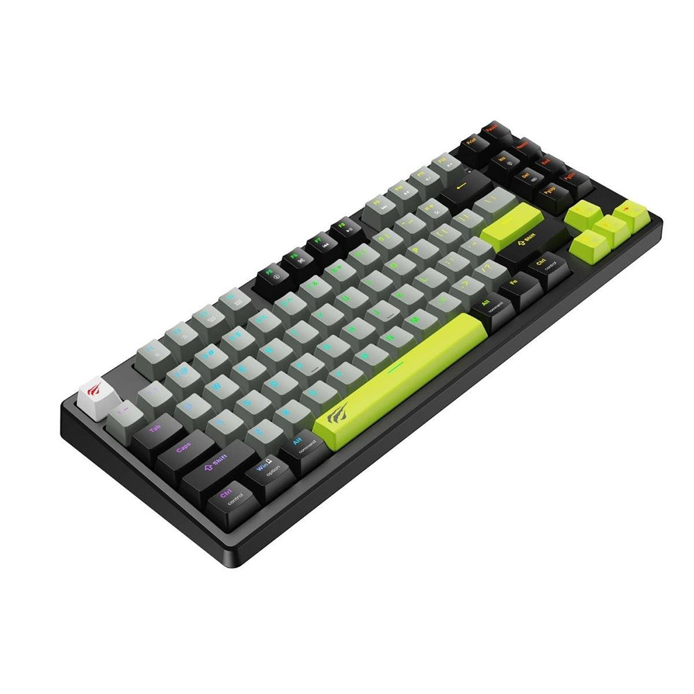 Gaming-Tastatur Wired USB HAVIT KB904L, RGB, 1,8m, Schwarz Grün