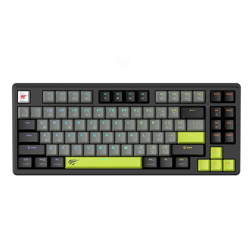 Gaming-Tastatur Wired USB HAVIT KB904L, RGB, 1,8m, Schwarz Grün