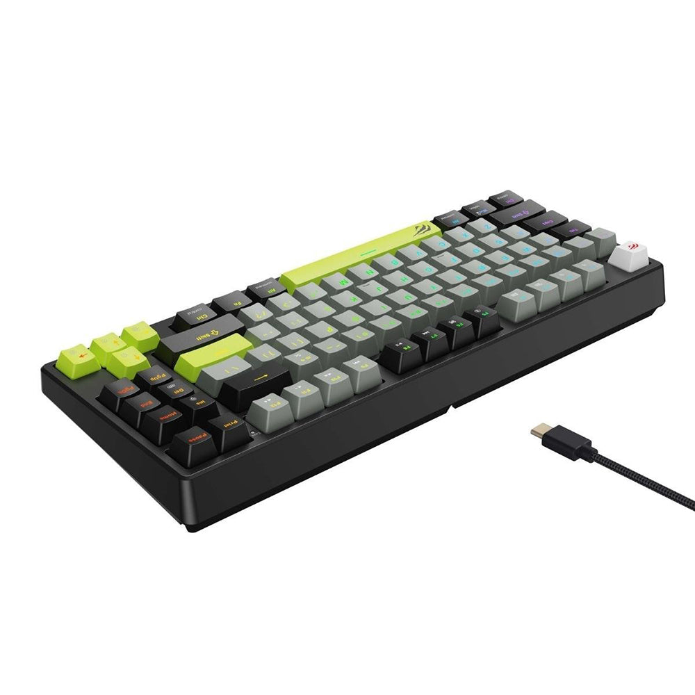 Gaming-Tastatur Wired USB HAVIT KB904L, RGB, 1,8m, Schwarz Grün