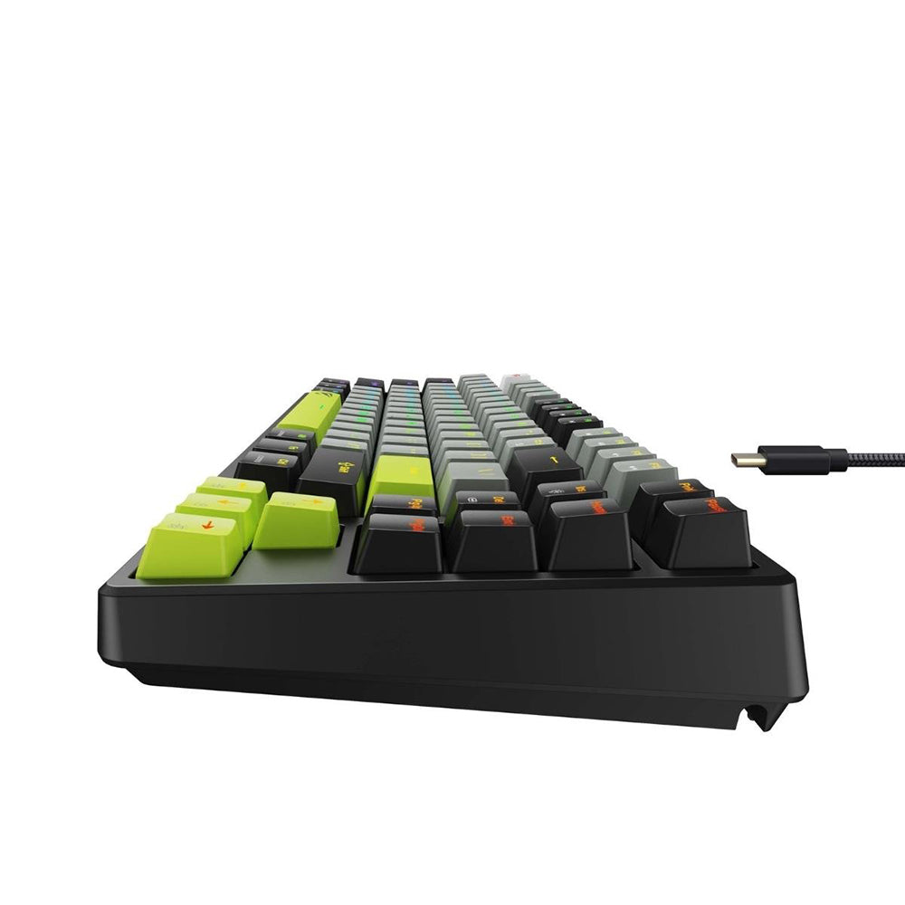 Gaming-Tastatur Wired USB HAVIT KB904L, RGB, 1,8m, Schwarz Grün