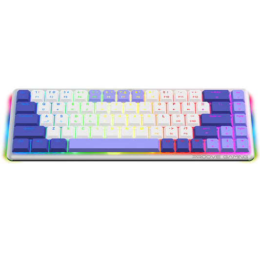 Gaming-Tastatur Wireless Proove AFK, RGB, BT / Wi-Fi / Kabelgebunden, 1,5m, Weiß WKAFKEN22002