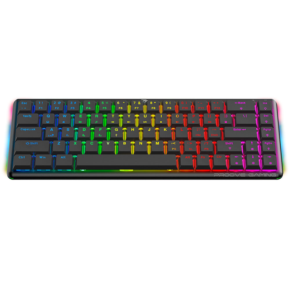 Gaming-Tastatur Wireless Proove AFK, RGB, BT / Wi-Fi / Kabelgebunden, 1,5m, Schwarz WKAFKEN22001