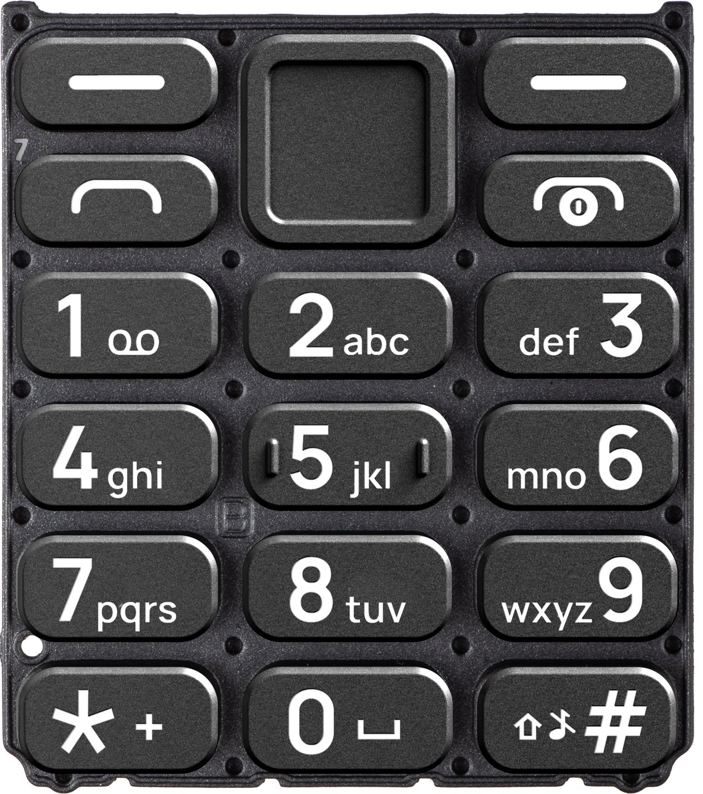 Lateinische Tastatur für HMD 110 / Nokia 110 (2024), Schwarz