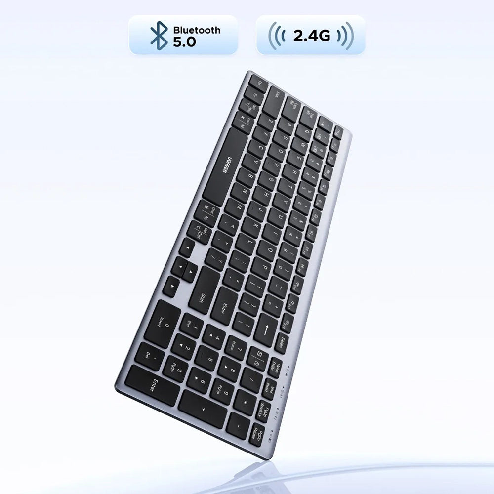 Wireless-Tastatur UGREEN K552 (75163), BT / Wi-Fi, Schwarz