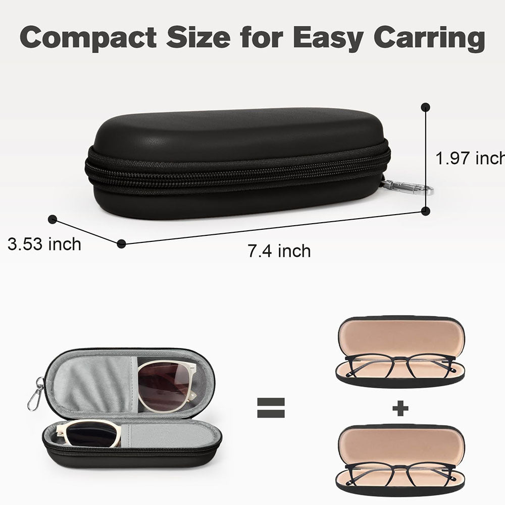 Techsuit ETJ3 Glasses Case, 165mm x 65mm x 40mm, Brown