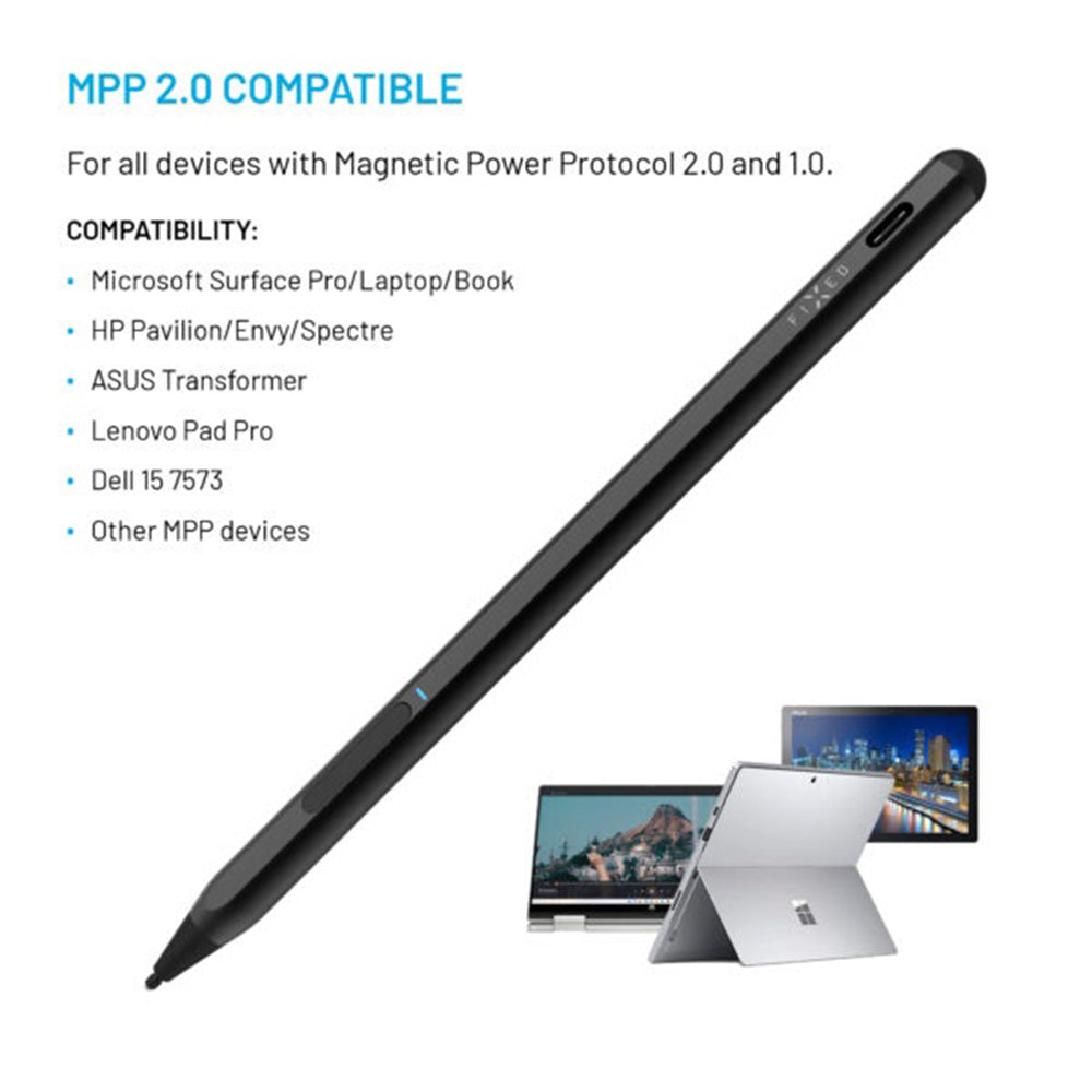 Touch Pen Fixed Graphite Active für Geräte mit MPP-Unterstützung, Schwarz