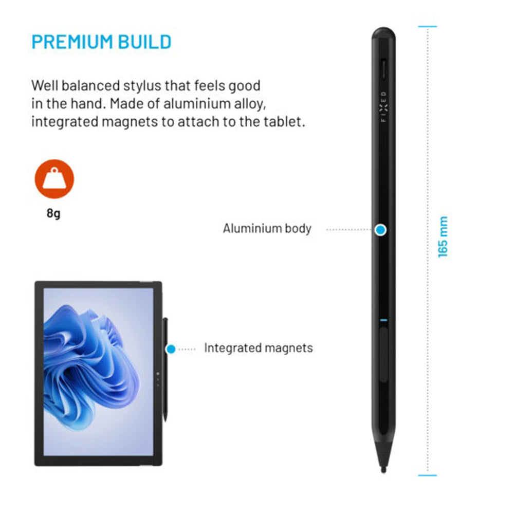 Touch Pen Fixed Graphite Active für Geräte mit MPP-Unterstützung, Schwarz