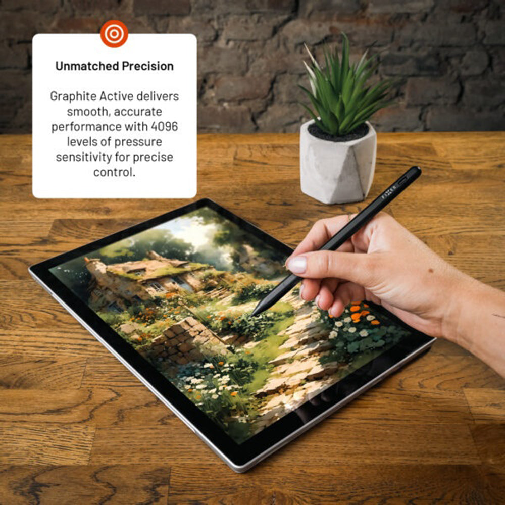 Touch Pen Fixed Graphite Active für Geräte mit MPP-Unterstützung, Schwarz