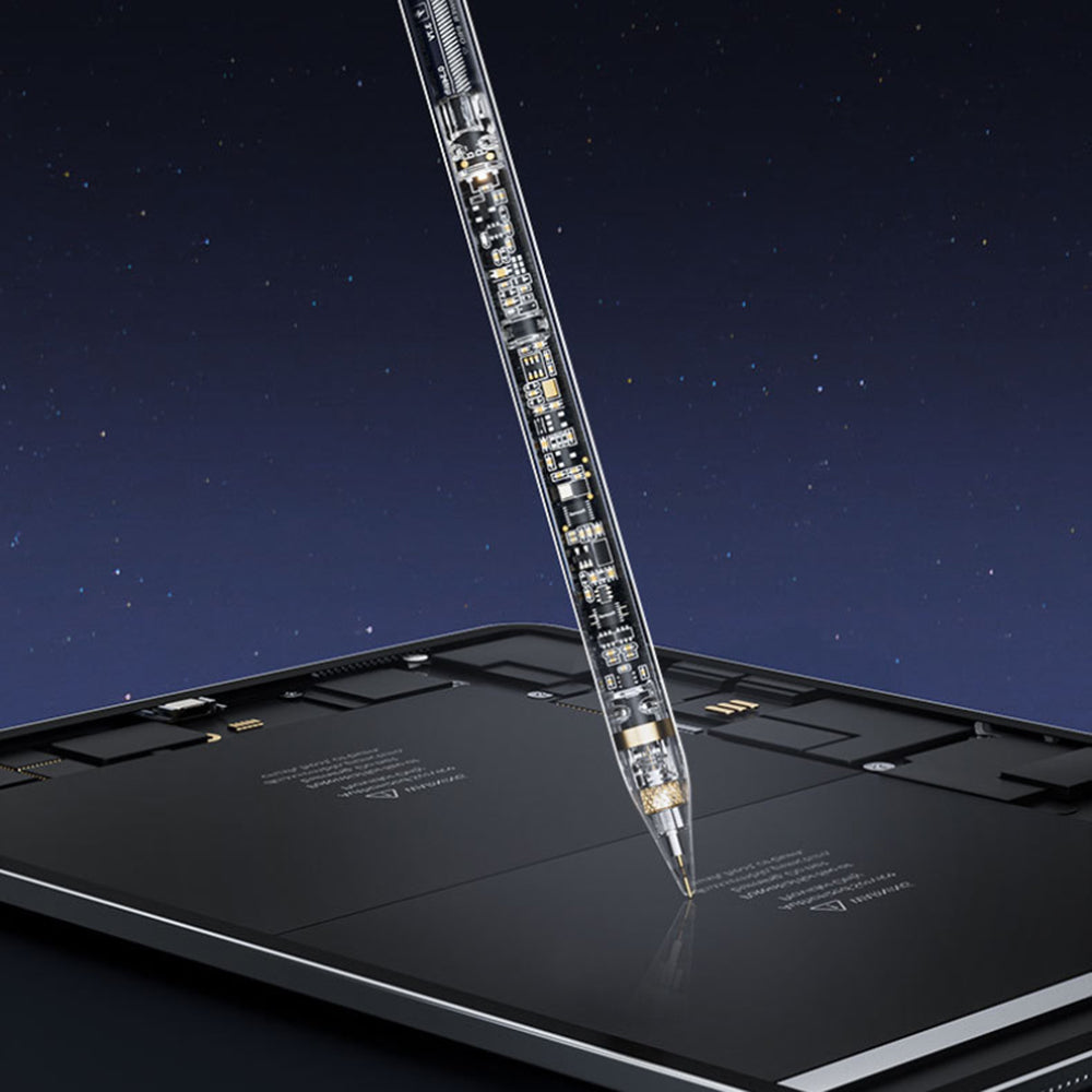 Touch Pen Techsuit C10 Pro für Apple iPad, Aktive Version, Transparent Schwarz