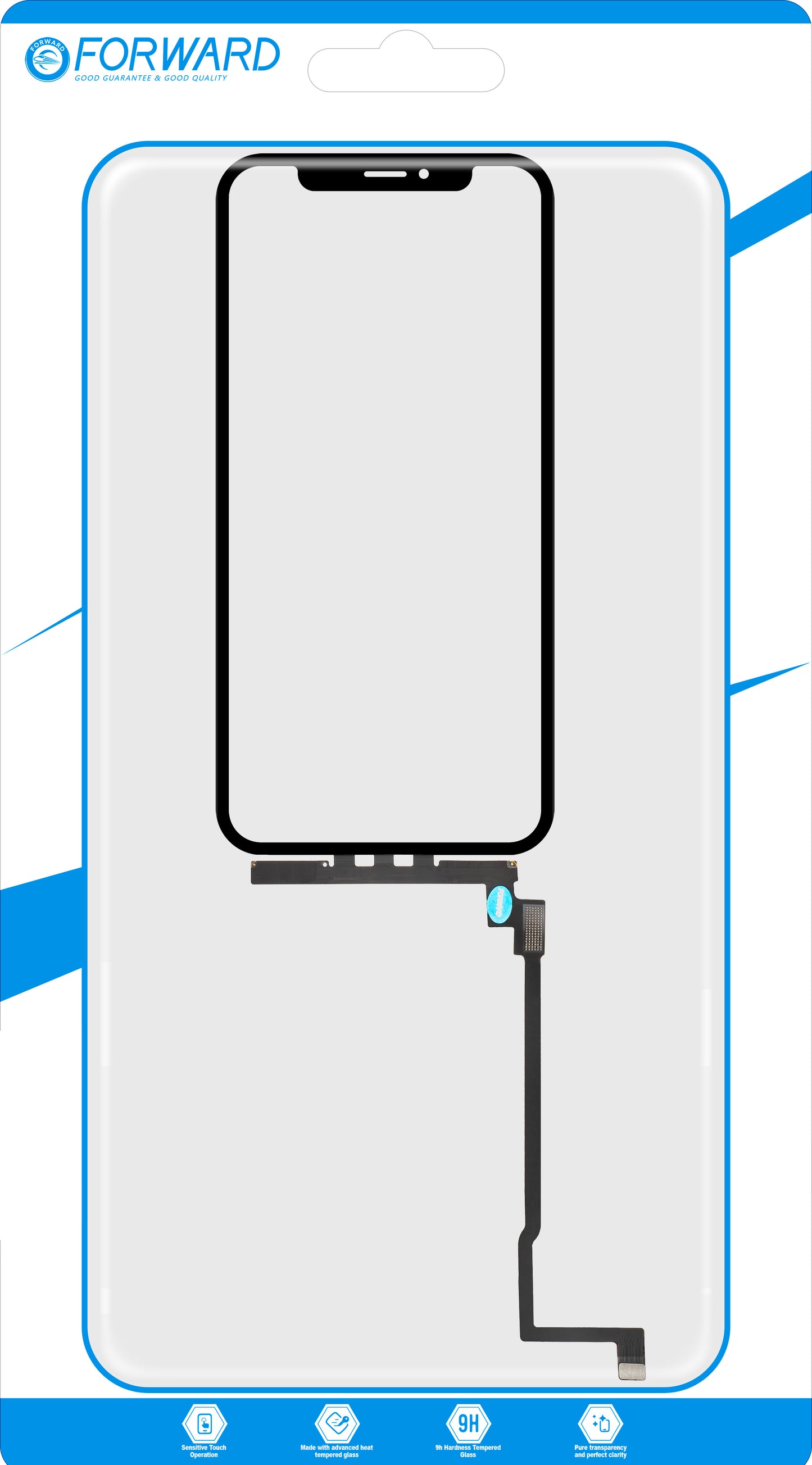 Touchscreen Forward Guard OCA für Apple iPhone 11 Pro, Schwarz