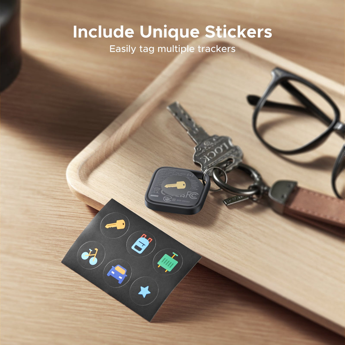 UGREEN SmartTag Pro Smart CM916 (75646P) für iOS / Android Serie, 4 Stück Set, Schwarz